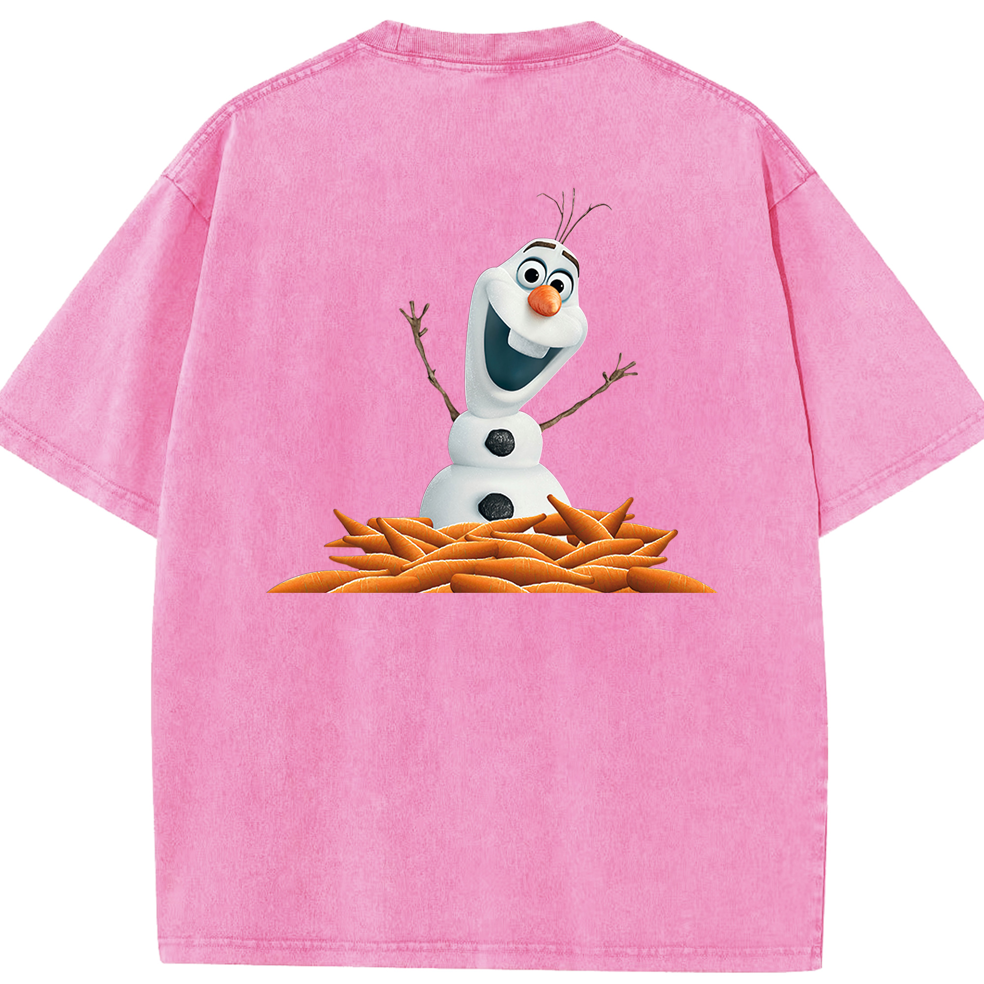 （画像用） アナと雪の女王 アンナ エルサ Frozen Anna Elsa 綿100% ヴィンテージ風 半袖Tシャツ（背面プリント）
